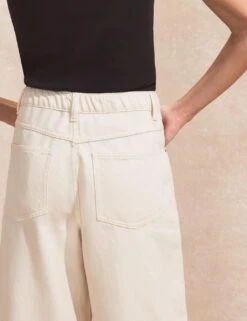 Pure Cotton Denim Mid Rise Straight Leg Jeans -Marksandspencer Sale Store pure cotton denim mid rise straight leg jeans 7