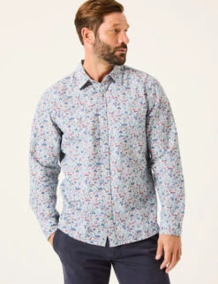 Pure Cotton Ditsy Floral Shirt -Marksandspencer Sale Store pure cotton ditsy floral shirt 8