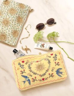 Pure Cotton Embroidered Pouch -Marksandspencer Sale Store pure cotton embroidered pouch 4