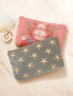 Pure Cotton Embroidered Pouch -Marksandspencer Sale Store pure cotton embroidered pouch 7