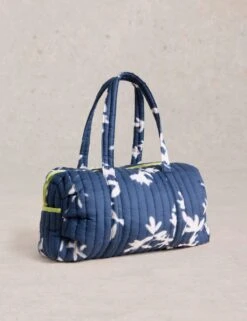 WHITE STUFF Pure Cotton Floral Quilted Weekend Bag -Marksandspencer Sale Store pure cotton floral quilted weekend bag 4