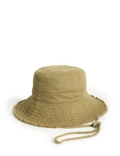 Pure Cotton Frayed Edge Bucket Hat -Marksandspencer Sale Store pure cotton frayed edge bucket hat 1
