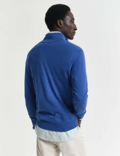 Gant Pure Cotton Funnel Neck Half Zip Jumper -Marksandspencer Sale Store pure cotton funnel neck half zip jumper 12