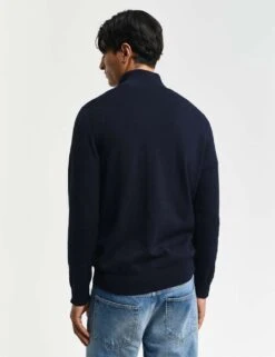 Gant Pure Cotton Funnel Neck Half Zip Jumper -Marksandspencer Sale Store pure cotton funnel neck half zip jumper 16