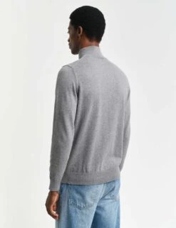 Gant Pure Cotton Funnel Neck Half Zip Jumper -Marksandspencer Sale Store pure cotton funnel neck half zip jumper 6