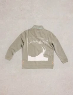 WHITE STUFF Pure Cotton Funnel Neck Half Zip Sweatshirt -Marksandspencer Sale Store pure cotton funnel neck half zip sweatshirt 16