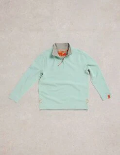 WHITE STUFF Pure Cotton Funnel Neck Half Zip Sweatshirt -Marksandspencer Sale Store pure cotton funnel neck half zip sweatshirt 7