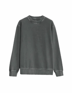 Pure Cotton Garment Dye Sweatshirt -Marksandspencer Sale Store pure cotton garment dye sweatshirt 1