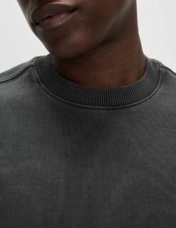 Pure Cotton Garment Dye Sweatshirt -Marksandspencer Sale Store pure cotton garment dye sweatshirt 11