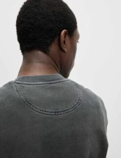 Pure Cotton Garment Dye Sweatshirt -Marksandspencer Sale Store pure cotton garment dye sweatshirt 12