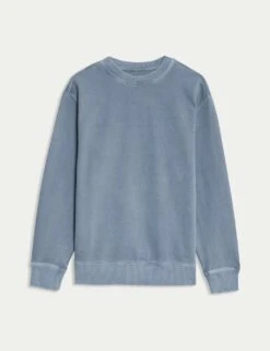 Pure Cotton Garment Dye Sweatshirt -Marksandspencer Sale Store pure cotton garment dye sweatshirt 17