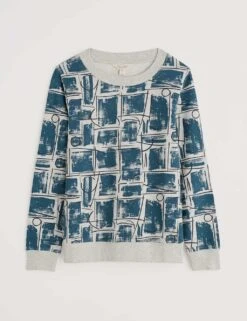 Pure Cotton Geometric Sweatshirt -Marksandspencer Sale Store pure cotton geometric sweatshirt 4