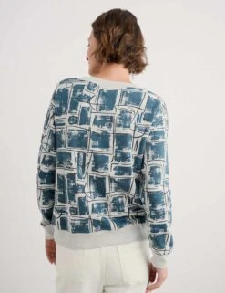 Pure Cotton Geometric Sweatshirt -Marksandspencer Sale Store pure cotton geometric sweatshirt 6