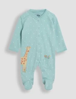 Pure Cotton Giraffe Appliqué Sleepsuit (0-12 Mths) -Marksandspencer Sale Store pure cotton giraffe appliqu sleepsuit 0 12 mths 1 5