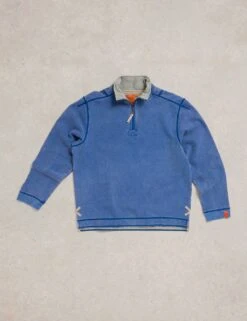 WHITE STUFF Pure Cotton Graphic Half Zip Sweatshirt -Marksandspencer Sale Store pure cotton graphic half zip sweatshirt 7