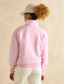 Joules Pure Cotton Half Zip Sweatshirt -Marksandspencer Sale Store pure cotton half zip sweatshirt 10