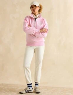Joules Pure Cotton Half Zip Sweatshirt -Marksandspencer Sale Store pure cotton half zip sweatshirt 12