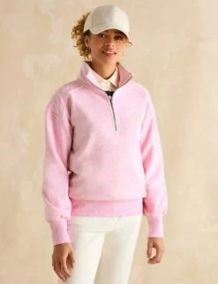 Joules Pure Cotton Half Zip Sweatshirt -Marksandspencer Sale Store pure cotton half zip sweatshirt 13