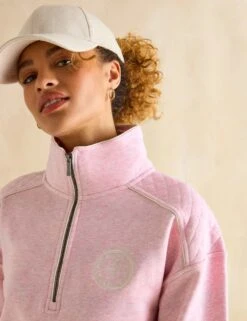 Joules Pure Cotton Half Zip Sweatshirt -Marksandspencer Sale Store pure cotton half zip sweatshirt 9
