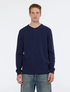 Scotch & Soda Pure Cotton Henley Long Sleeve T-Shirt -Marksandspencer Sale Store pure cotton henley long sleeve t shirt 4