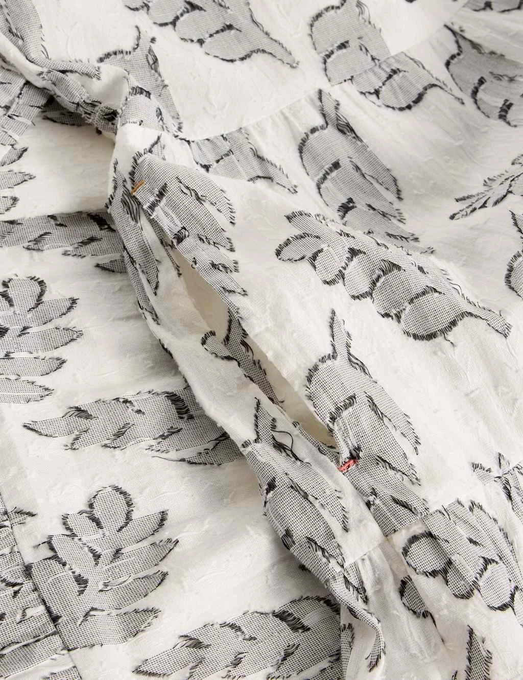 WHITE STUFF Pure Cotton Jacquard Midi Tiered Dress 9 WHITE STUFF Pure Cotton Jacquard Midi Tiered Dress - Image 9