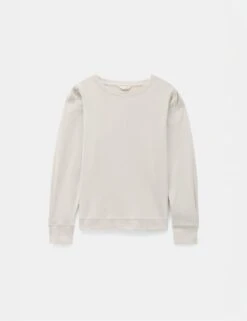 Emily Pure Cotton Puff Sleeve Top -Marksandspencer Sale Store pure cotton jersey puff sleeve sweatshirt 3