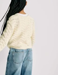 Pure Cotton Knitted Cardigan (6-16 Yrs) -Marksandspencer Sale Store pure cotton knitted cardigan 6 16 yrs 1 6