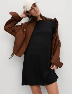 Pure Cotton Mini T-Shirt Dress -Marksandspencer Sale Store pure cotton mini t shirt dress 6