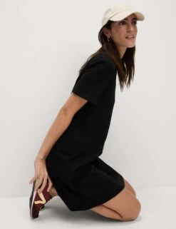 Pure Cotton Mini T-Shirt Dress -Marksandspencer Sale Store pure cotton mini t shirt dress 9