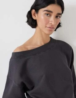 Pure Cotton Off The Shoulder Sweatshirt -Marksandspencer Sale Store pure cotton off the shoulder sweatshirt 10