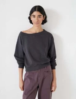Pure Cotton Off The Shoulder Sweatshirt -Marksandspencer Sale Store pure cotton off the shoulder sweatshirt 14