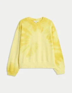 Pure Cotton Ombre Cropped Sweatshirt -Marksandspencer Sale Store pure cotton ombre cropped sweatshirt 10