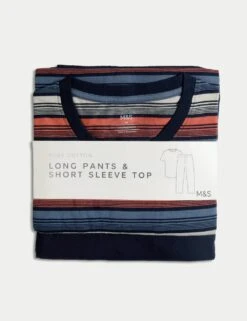Pure Cotton Ombre Stripe Pyjama Set 20 Pure Cotton Ombre Stripe Pyjama Set -Marksandspencer Sale Store pure cotton ombre stripe pyjama set 6