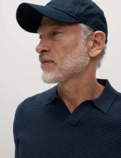 Pure Cotton Open Neck Knitted Polo Shirt -Marksandspencer Sale Store pure cotton open neck knitted polo shirt 8