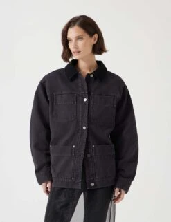 Pure Cotton Oversized Trucker Jacket -Marksandspencer Sale Store pure cotton oversized trucker jacket 11