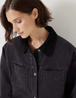Pure Cotton Oversized Trucker Jacket -Marksandspencer Sale Store pure cotton oversized trucker jacket 14