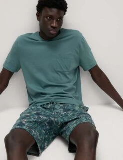 Pure Cotton Palm Print Pyjama Set -Marksandspencer Sale Store pure cotton palm print pyjama set 10