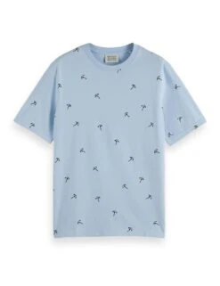 Scotch & Soda Pure Cotton Parasol Print Crew Neck T-Shirt -Marksandspencer Sale Store pure cotton parasol print crew neck t shirt 7