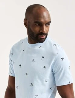 Scotch & Soda Pure Cotton Parasol Print Crew Neck T-Shirt -Marksandspencer Sale Store pure cotton parasol print crew neck t shirt 9