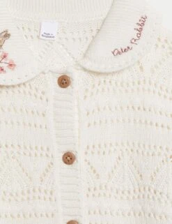 Pure Cotton Peter Rabbit™ Cardigan (0-3 Yrs) -Marksandspencer Sale Store pure cotton peter rabbit cardigan 0 3 yrs 1 5