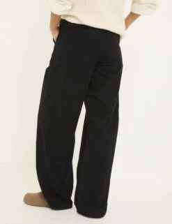 Pure Cotton Pleat Front Wide Leg Trousers 17 Pure Cotton Pleat Front Wide Leg Trousers -Marksandspencer Sale Store pure cotton pleat front wide leg trousers 7
