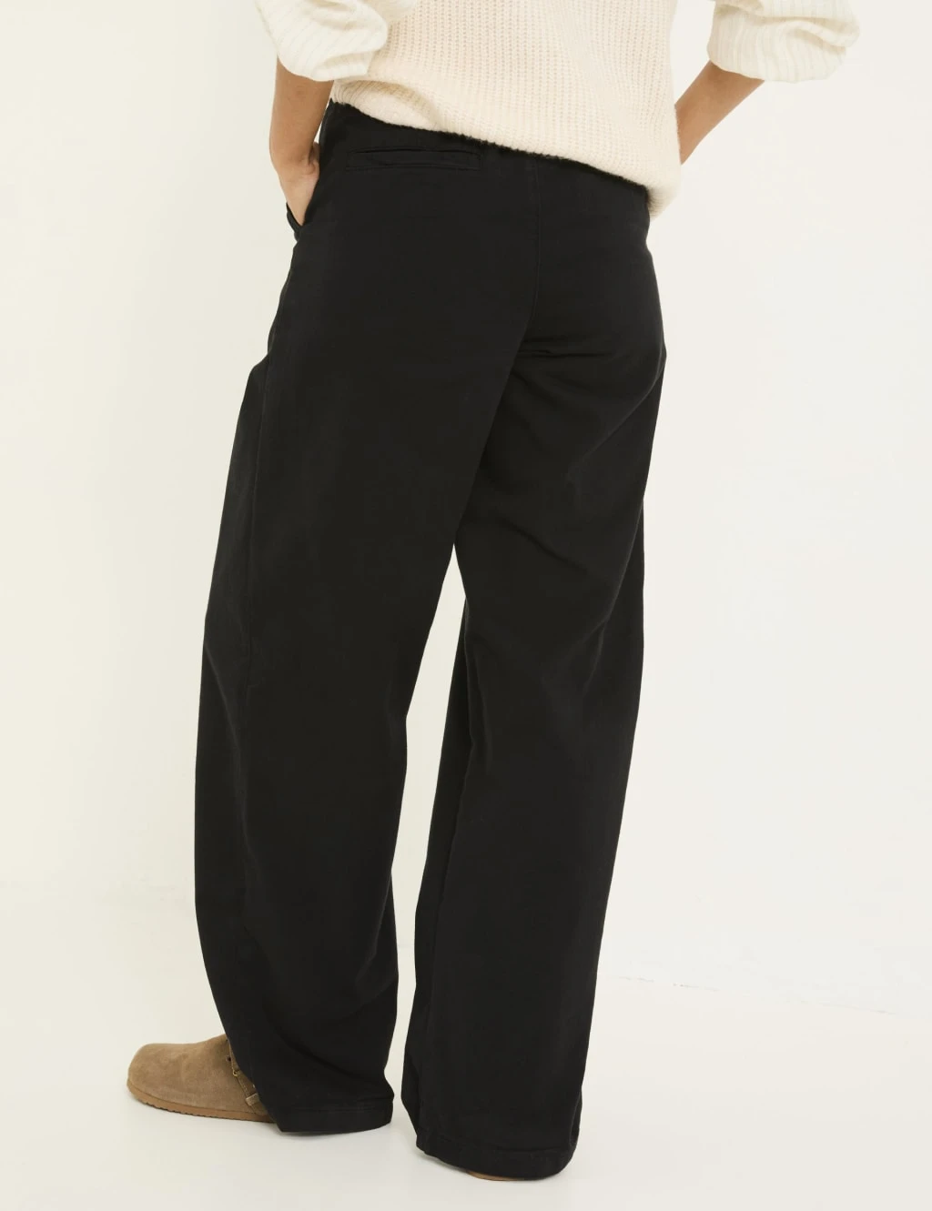 Pure Cotton Pleat Front Wide Leg Trousers 8 Pure Cotton Pleat Front Wide Leg Trousers - Image 8