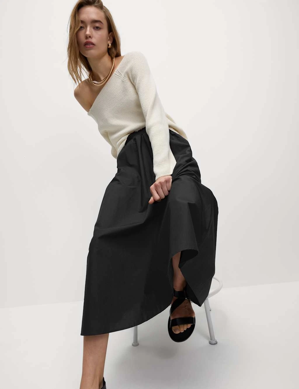 Pure Cotton Poplin A-line Skirt 15 Pure Cotton Poplin A-line Skirt - Image 15