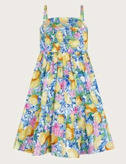 MONSOON Pure Cotton Printed Dress (3-15 Yrs) -Marksandspencer Sale Store pure cotton printed dress 3 15 yrs 1 6