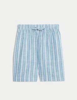 Pure Cotton Printed High Waisted Shorts -Marksandspencer Sale Store pure cotton printed high waisted shorts 6