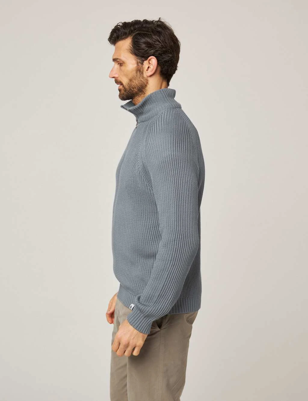 Pure Cotton Ribbed Quarter Zip Jumper 14 Pure Cotton Ribbed Quarter Zip Jumper - Image 14