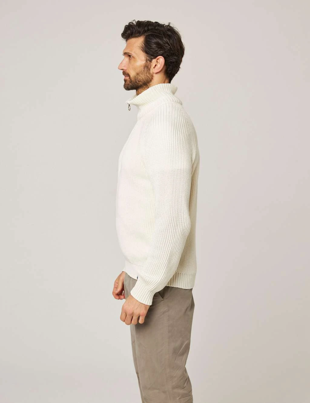 Pure Cotton Ribbed Quarter Zip Jumper 19 Pure Cotton Ribbed Quarter Zip Jumper - Image 19