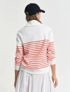 Gant Pure Cotton Ribbed Striped Sweatshirt -Marksandspencer Sale Store pure cotton ribbed striped sweatshirt 10