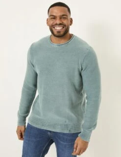 Pure Cotton Ribbed Textured Jumper -Marksandspencer Sale Store pure cotton ribbed textured jumper 5