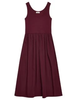 Pure Cotton Round Neck Midi Skater Dress -Marksandspencer Sale Store pure cotton round neck midi skater dress 6